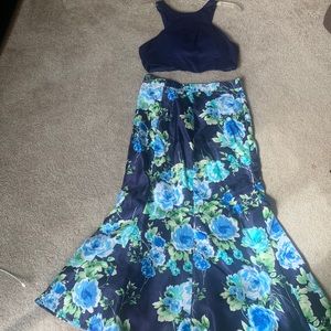 Gorgeous Two Piece Mermaid Prom Dress
